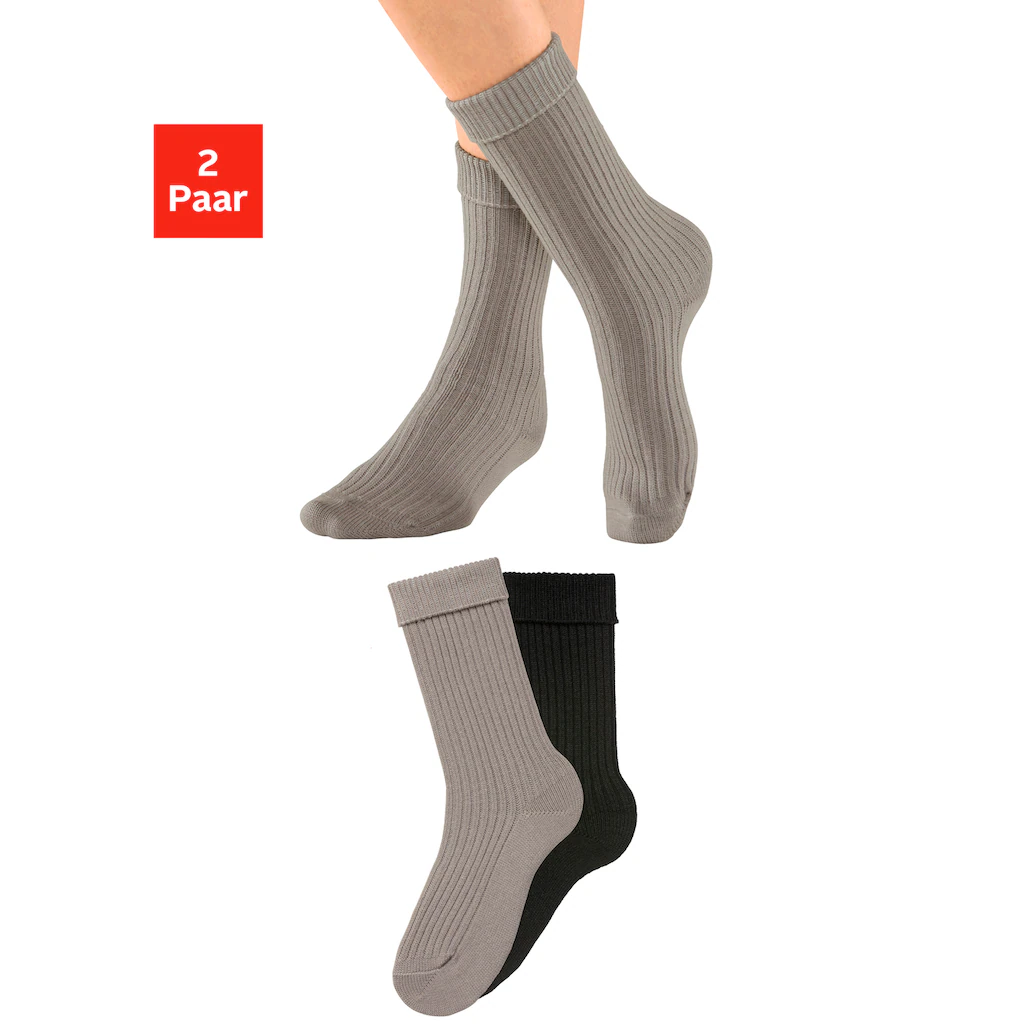 Lavana Socken (Packung 2 Paar) in modischem Rippstrick bestellen