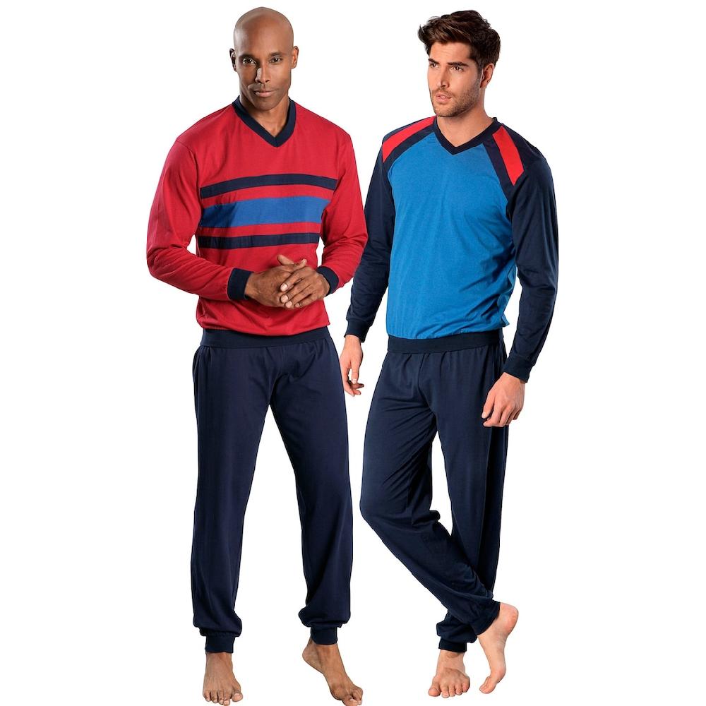 Le Jogger® Pyjama (2 Stück) Mit Kontrasteinsätzen Online Kaufen