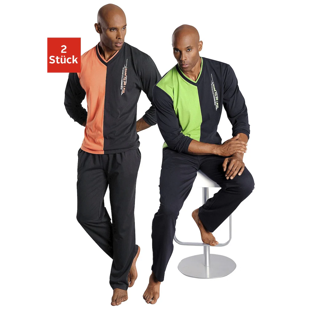 le jogger® Pyjama (2 Stück) mit seitlichem Druck online kaufen