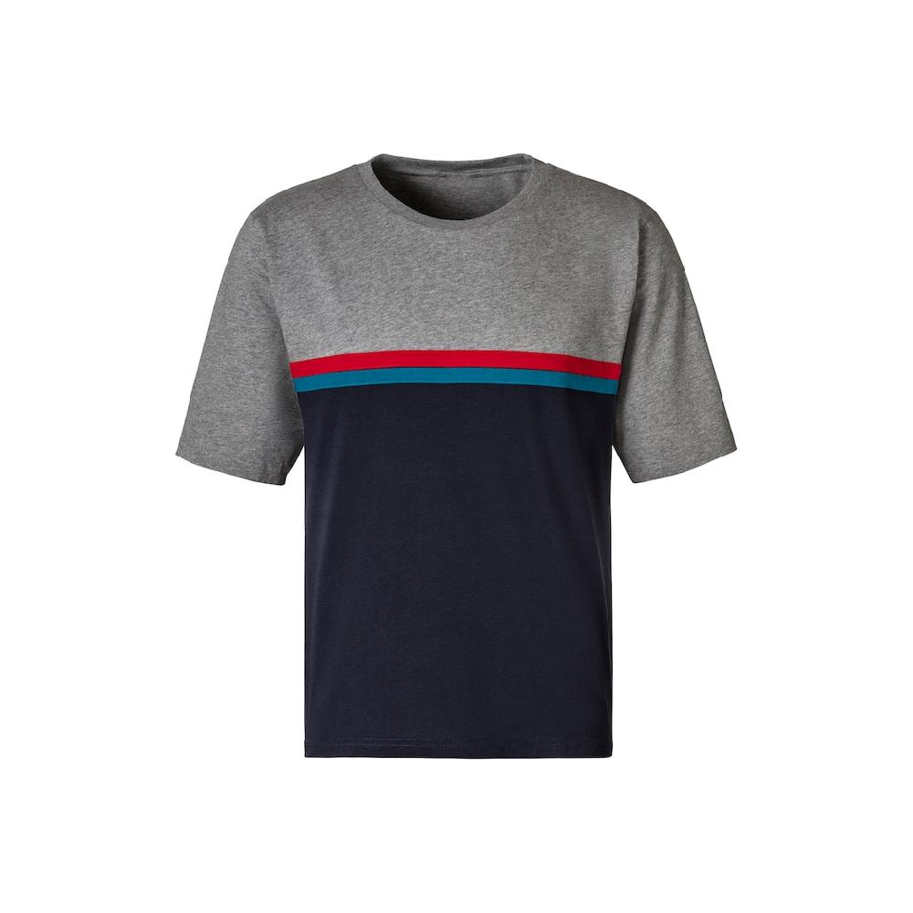 Le Jogger® Pyjama (2 Tlg. 1 Stück) Schlafanzug Mit Colorblock