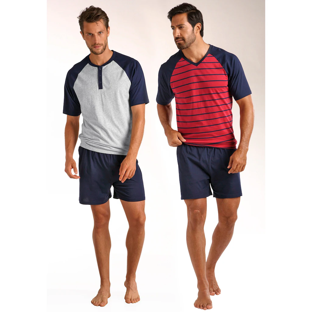 Le Jogger® Pyjama (Packung 4 Tlg. 2 Stück) In Kurzer Form Mit Raglanärmeln Bestellen