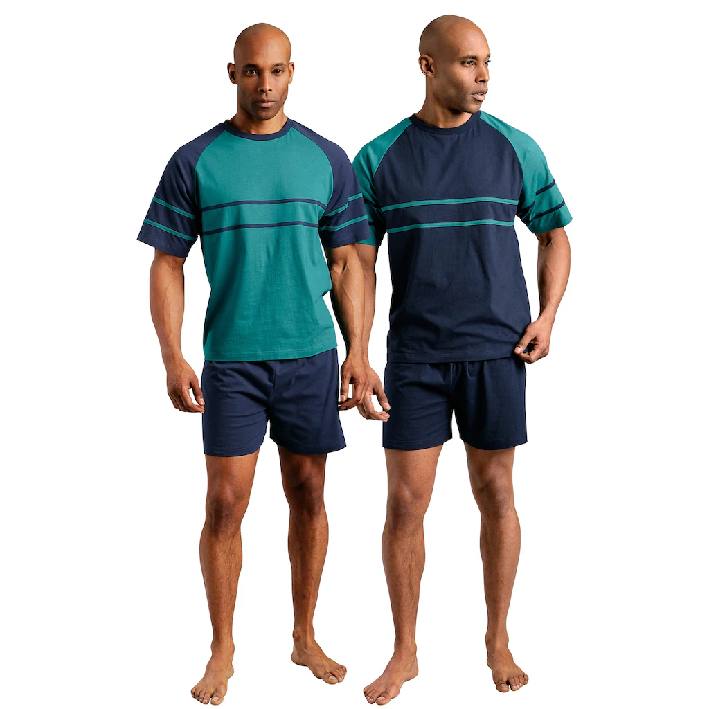 Le Jogger® Pyjama (Packung 4 Tlg. 2 Stück) Mit Aufgesetzten Streifen Bestellen