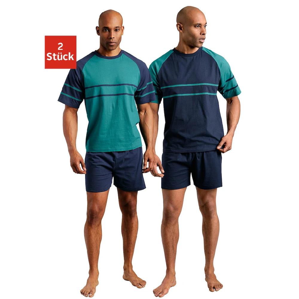 le jogger® Pyjama (Packung 4 tlg. 2 Stück) mit aufgesetzten Streifen bestellen