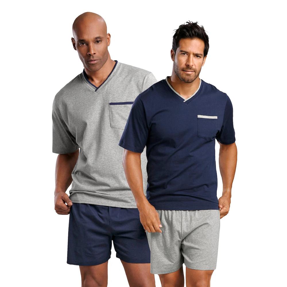 Le Jogger® Pyjama (Packung 4 Tlg. 2 Stück) Mit Brusttasche Bestellen