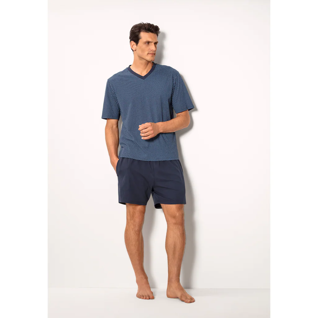 Le Jogger® Pyjama (Packung 4 Tlg. 2 Stück) Schlafanzug Mit Allovermuster