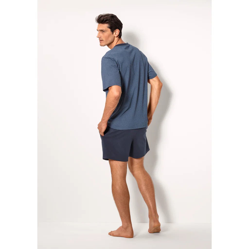 Le Jogger® Pyjama (Packung 4 Tlg. 2 Stück) Schlafanzug Mit Allovermuster
