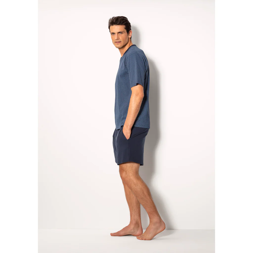 Le Jogger® Pyjama (Packung 4 Tlg. 2 Stück) Schlafanzug Mit Allovermuster