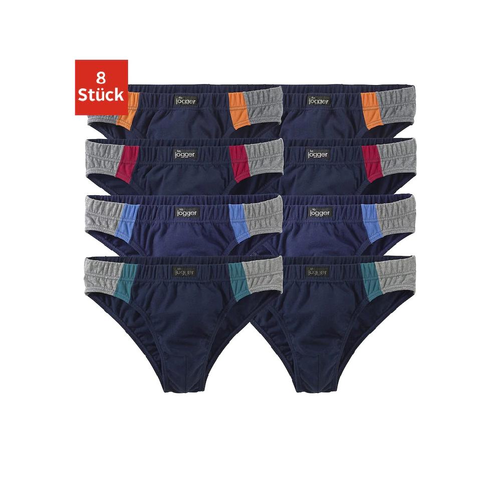 le jogger® Slip (8 Stück) mit kontrastfarbigen Einsätzen