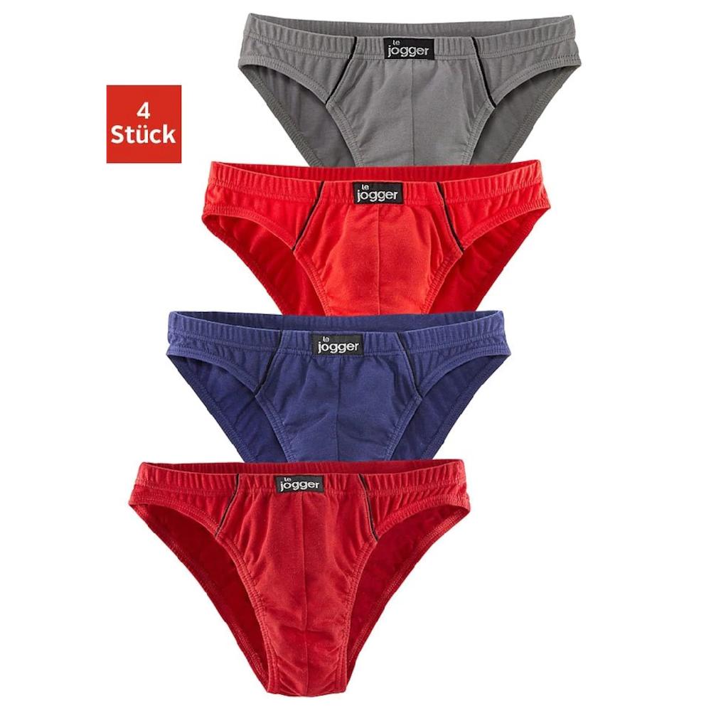 le jogger® Slip »Minislip« (Packung 4 St.) knappe Form schöne Farben mit kontrastfarbenen Pipings kaufen
