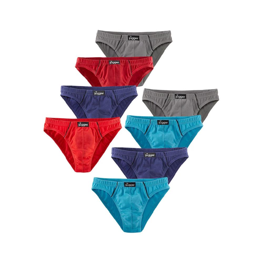 Le Jogger® Slip »Minislip« (Packung 8 St.) Knappe Form Schöne Farben Mit Kontrastfarbenen Pipings ▷ Für