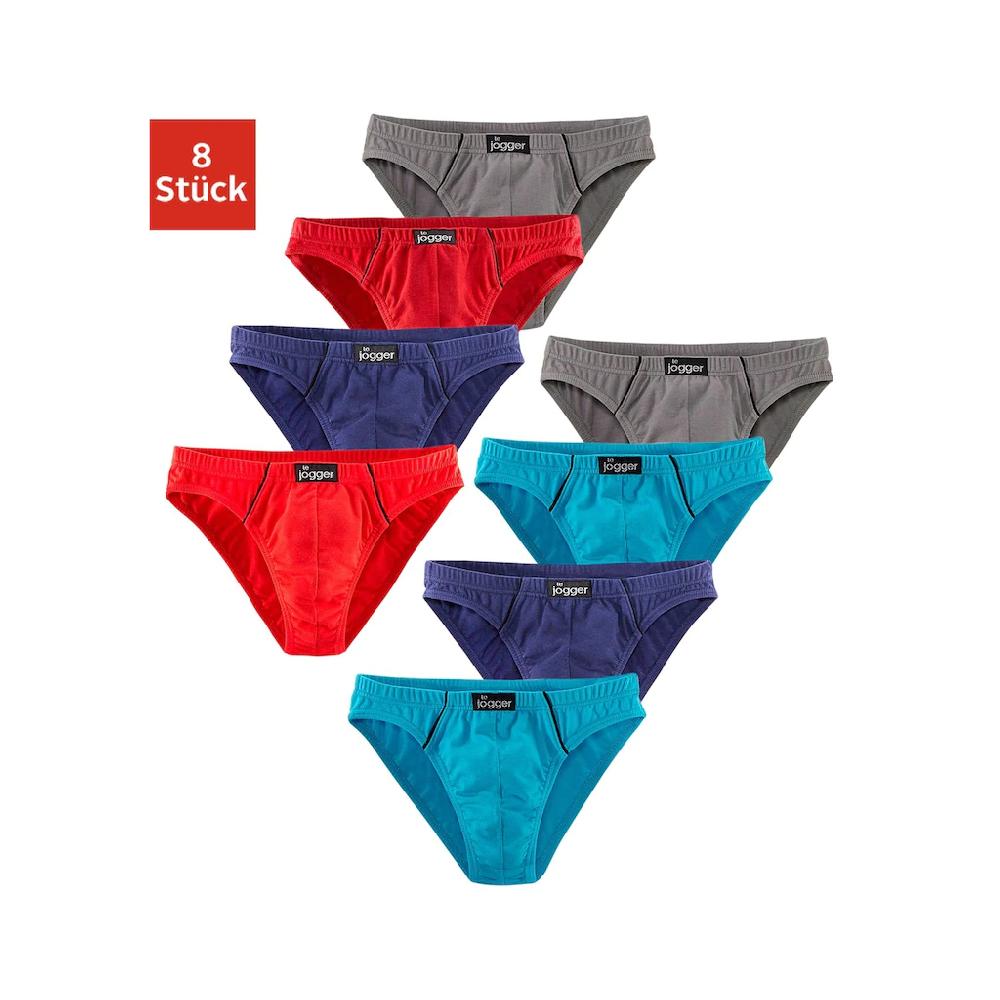 le jogger® Slip »Minislip« (Packung 8 St.) knappe Form schöne Farben mit kontrastfarbenen Pipings ▷ für
