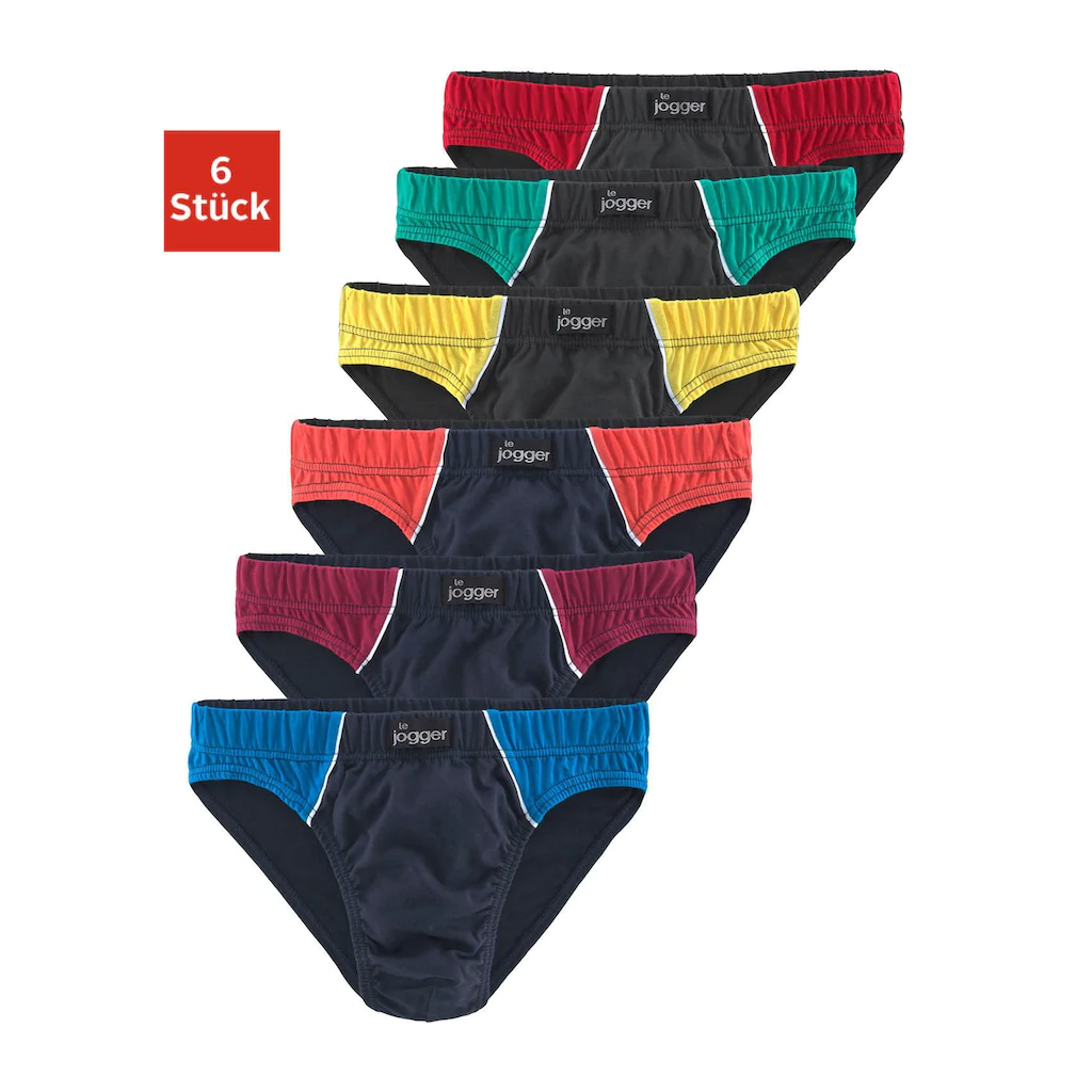 le jogger® Slip (Packung 6 St.) mit kontrastfarbenen Highlights ▷ für