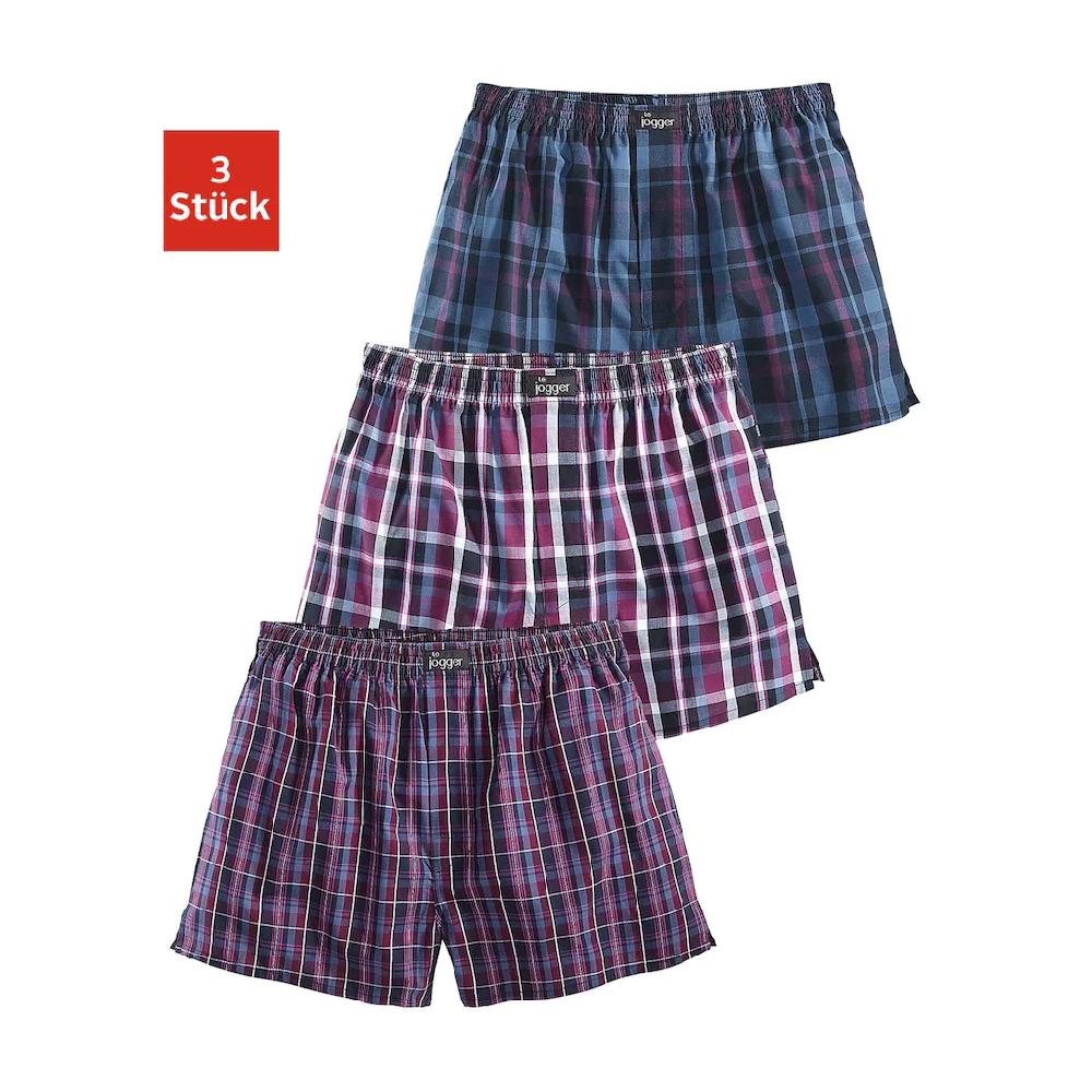 le jogger® Webboxer (Packung 3 St.) aus reiner Baumwolle ▷ für