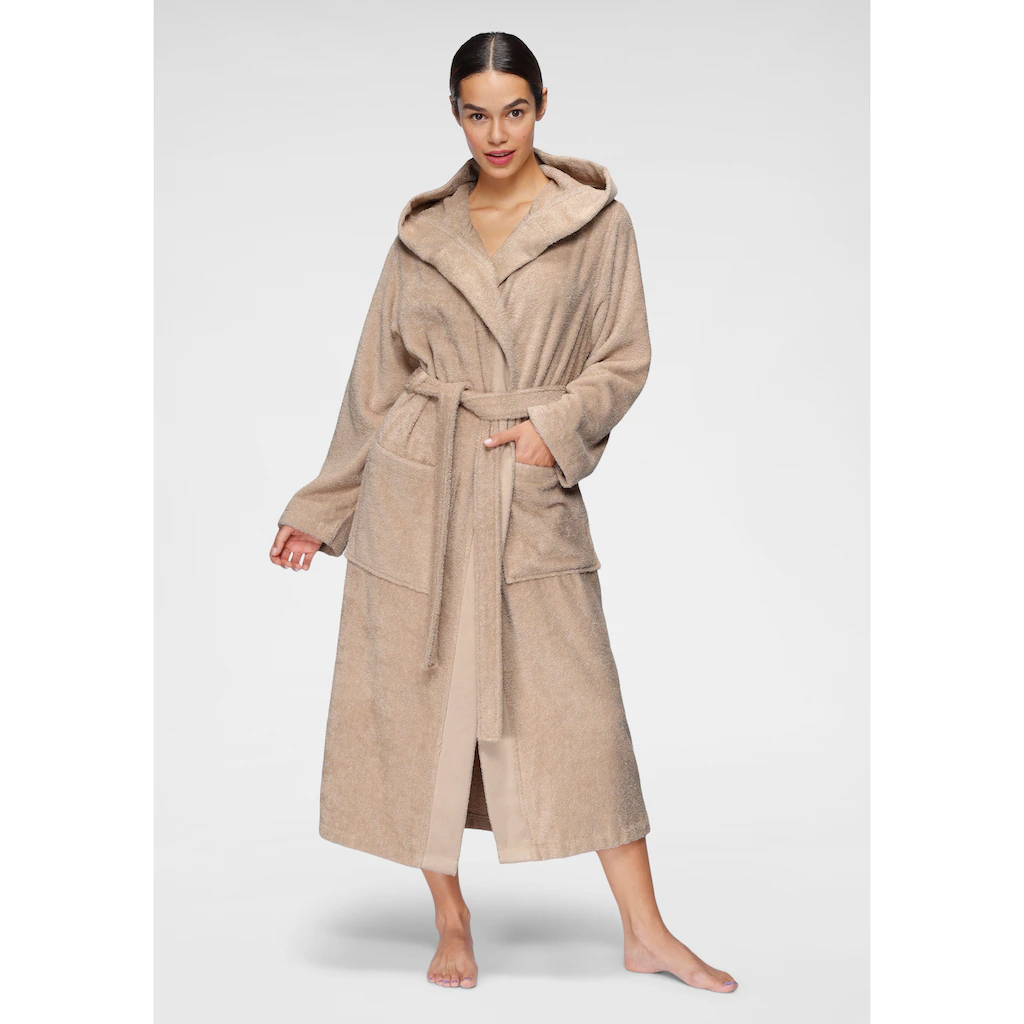 LeGer Home by Lena Gercke Damenbademantel »Anisa« (1 St.) Bademantel mit Frottier Logo an der Kapuze XS-2XL