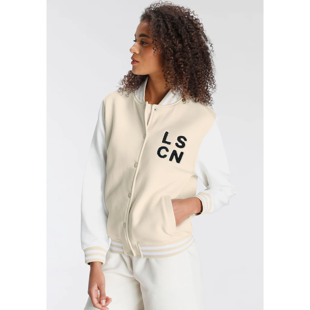 LSCN By LASCANA Sweatjacke Im College Stil Loungeanzug