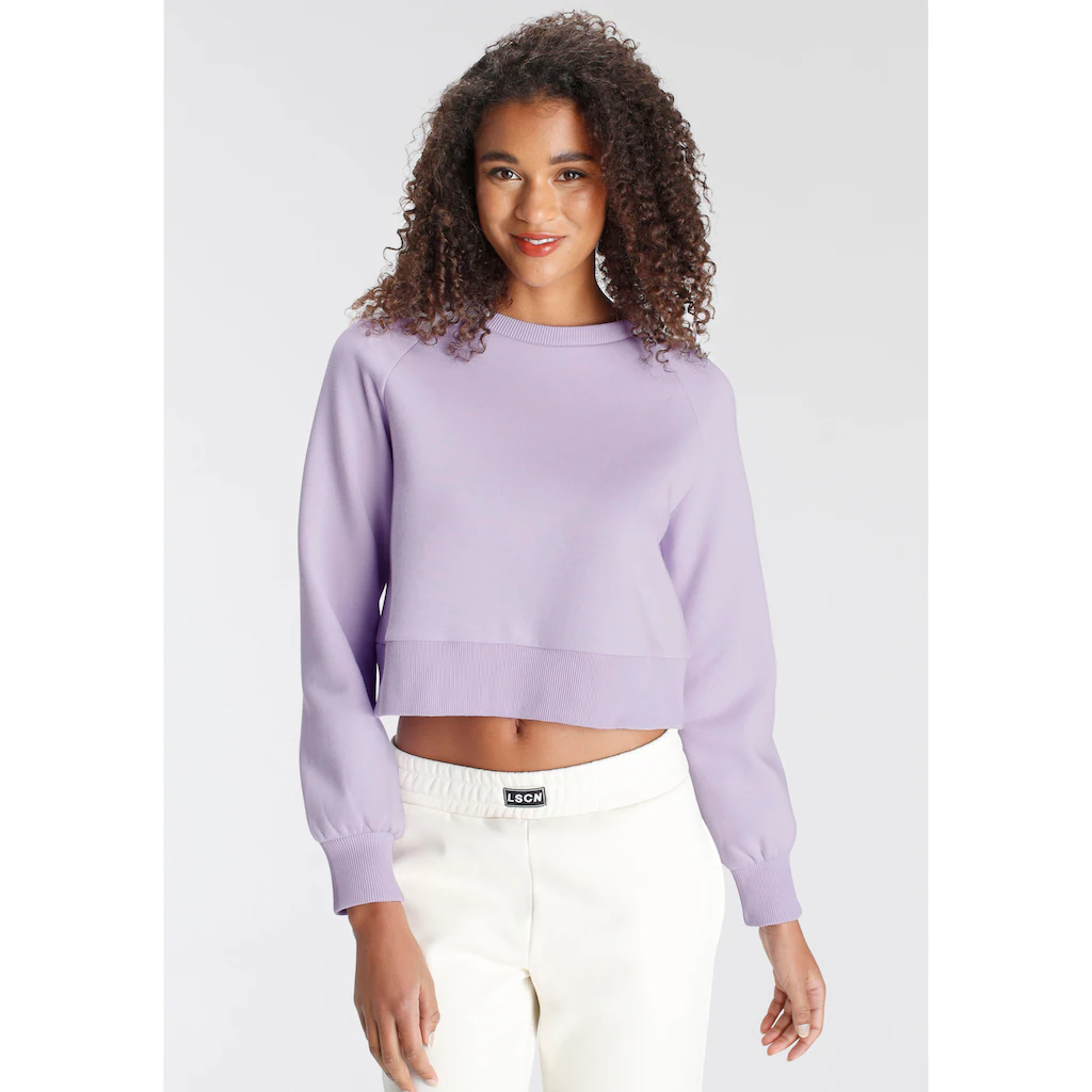 LSCN by LASCANA Sweatshirt mit Ziernähten Loungeanzug