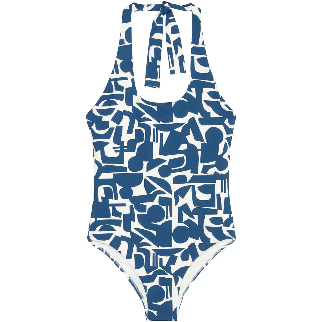 Marc O'Polo Badeanzug »Geo Print« Mit Modernem Halterneck-Stil
