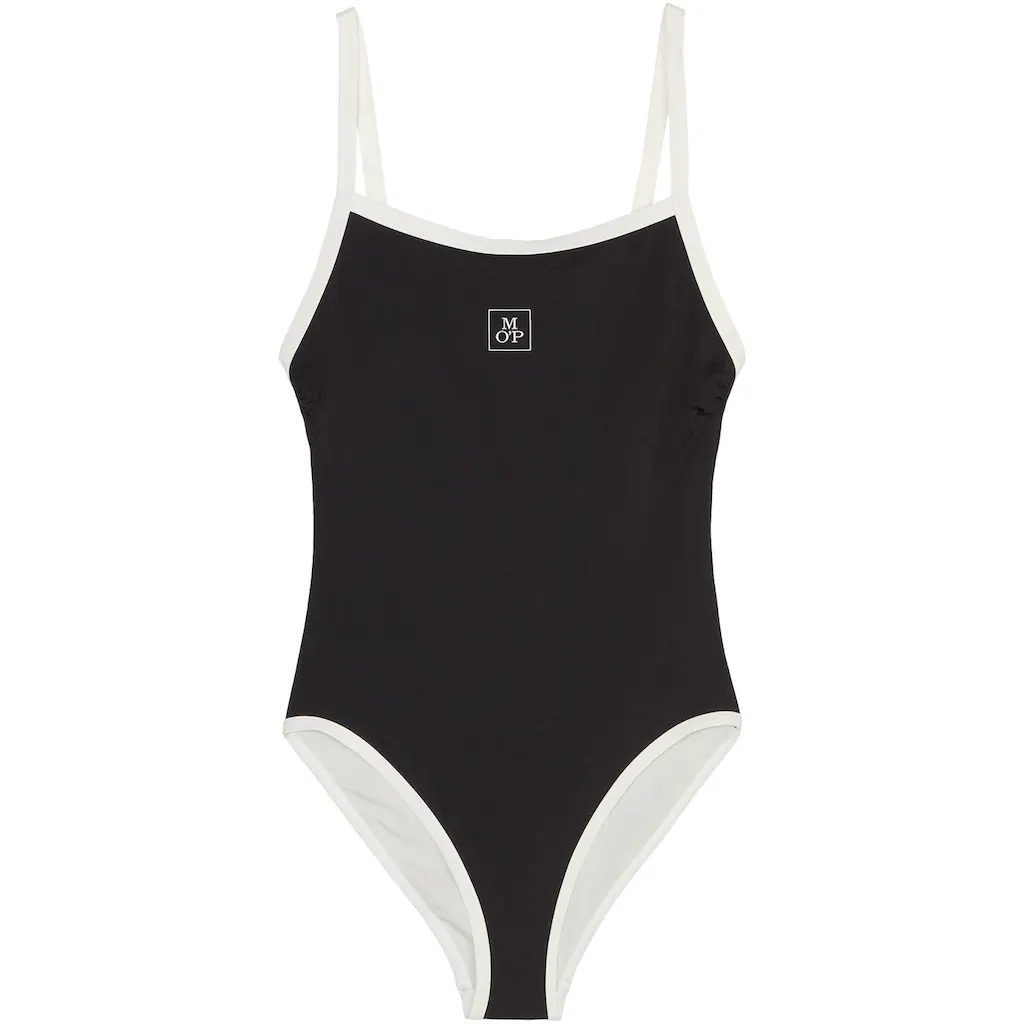 Marc O'Polo Badeanzug »Summer Blacks« Mit Kontrastierenden Designakzenten