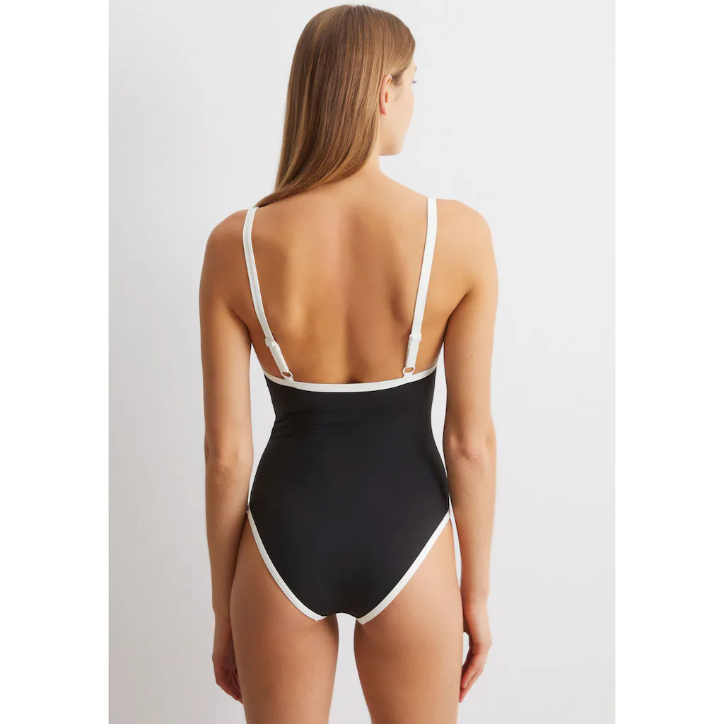 Marc O'Polo Badeanzug »Summer Blacks« Mit Kontrastierenden Designakzenten