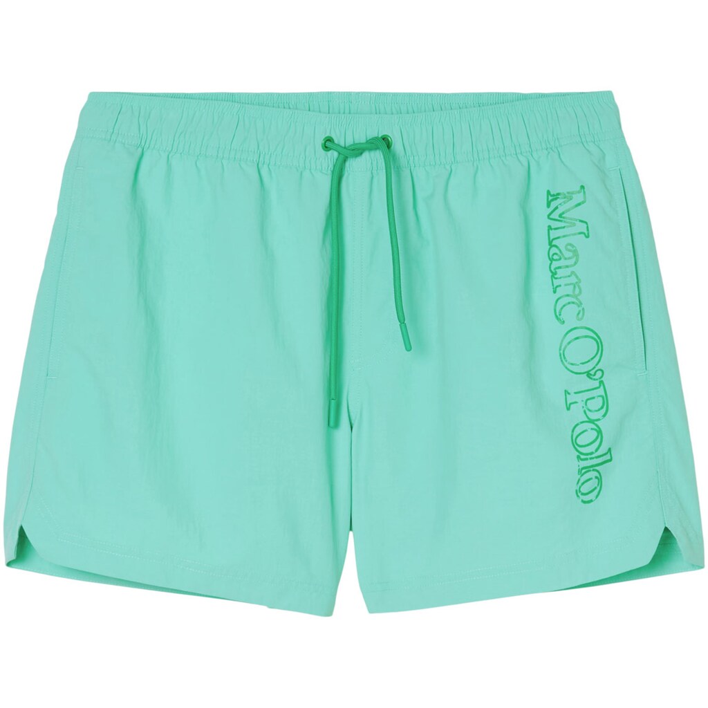 Marc O'Polo Badeshorts »Olmen (Essentials Beach Jersey)« Mit Seitlichem Schriftzug-Design