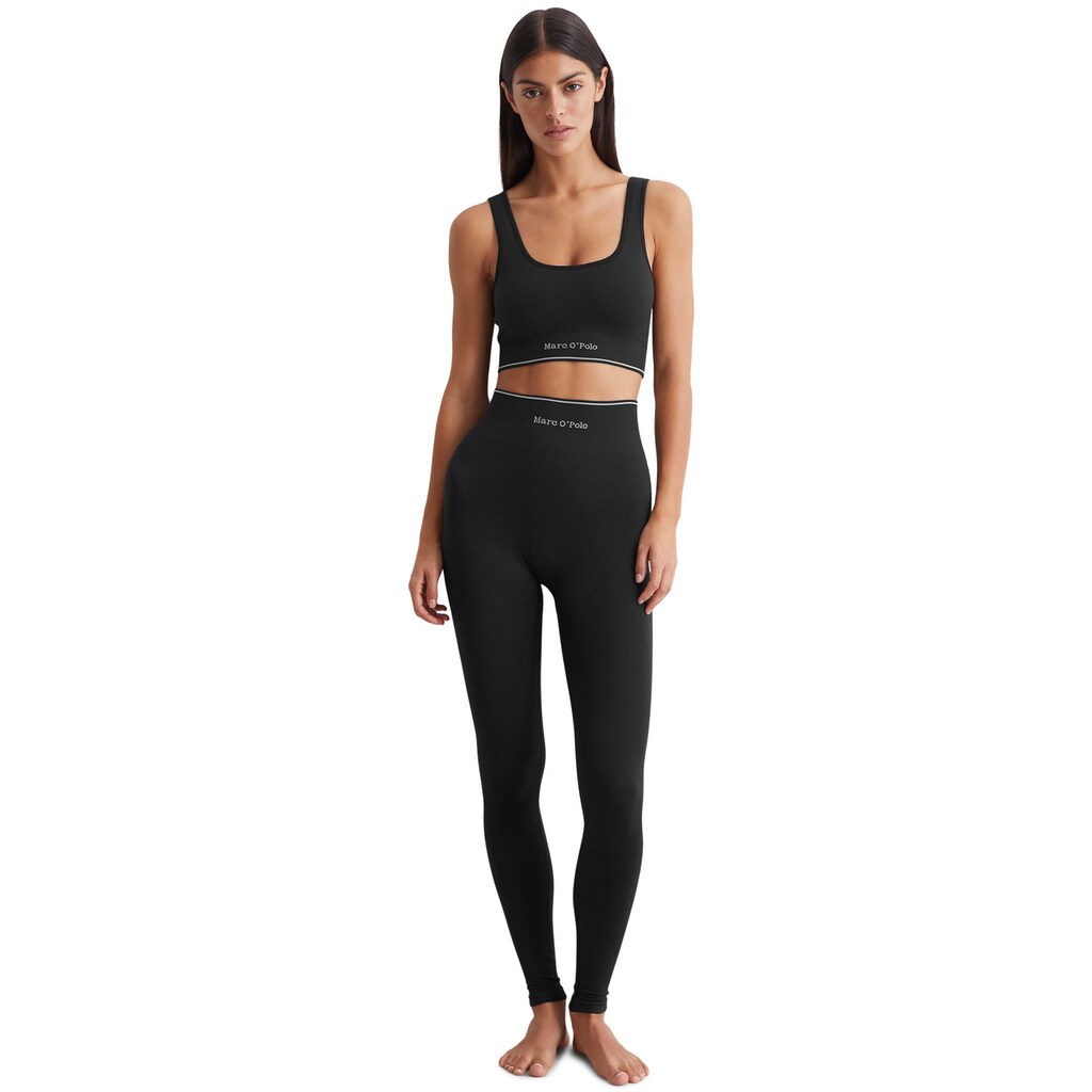 Marc O'Polo Leggings mit kontrastigem Streifen und eingearbeitetem Logo