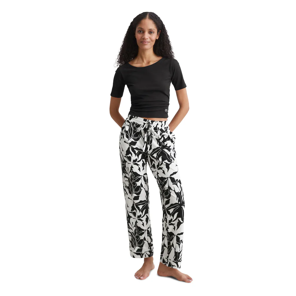 Marc O'Polo Loungehose »Mix & Match Cotton Modal Jersey« mit Allover-Print Tunnelzug und Bindeband
