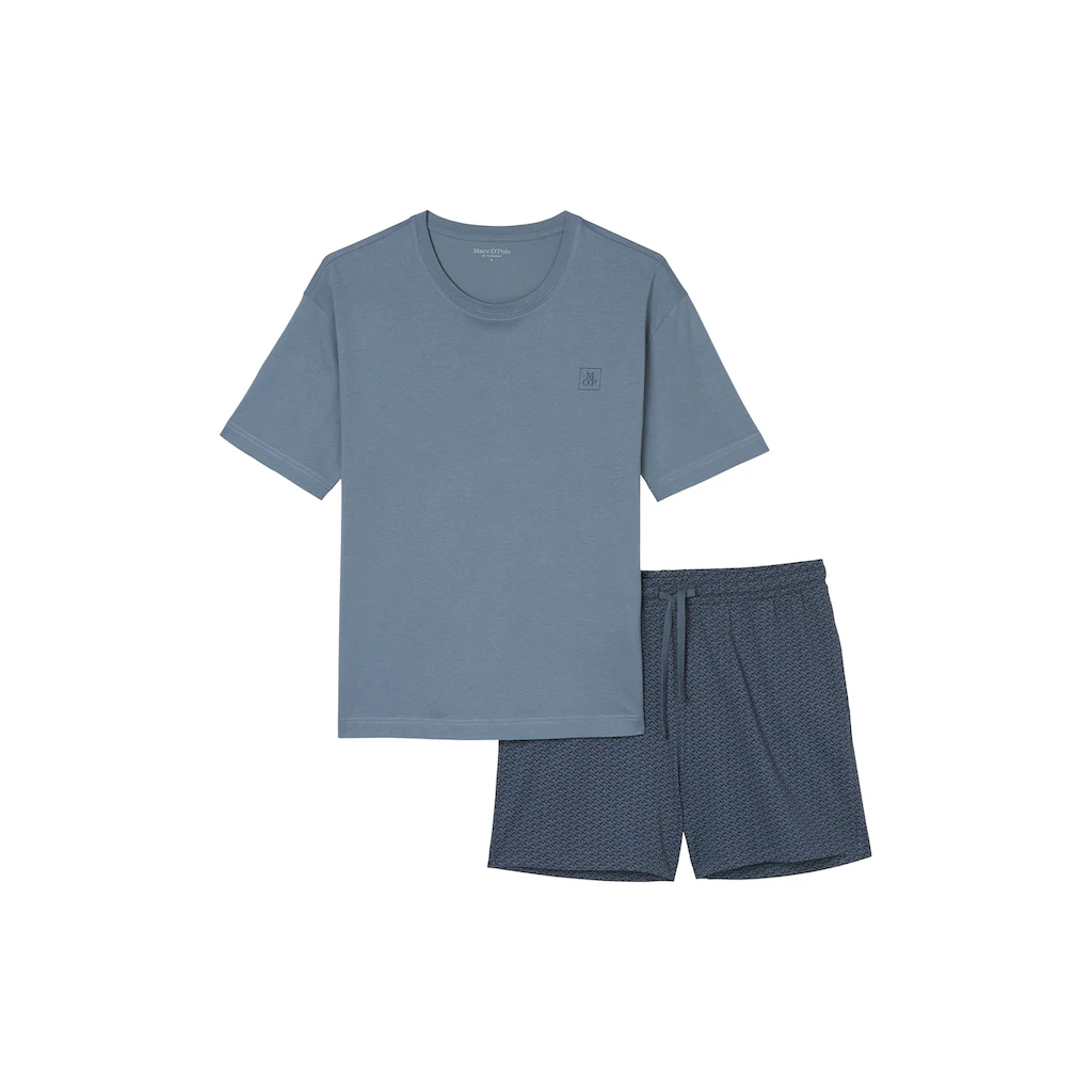 Marc O'Polo Shorty »Mix & Match Cotton« (2 tlg.) bestehend aus unifarbenem Shirt und gemusterter Shorts bestellen