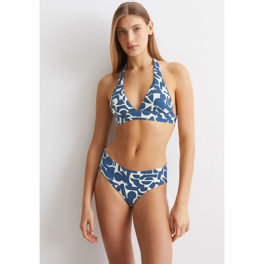 Marc O'Polo Triangel-Bikini-Top »Geo Print« Mit Auffälligem Grafikdesign