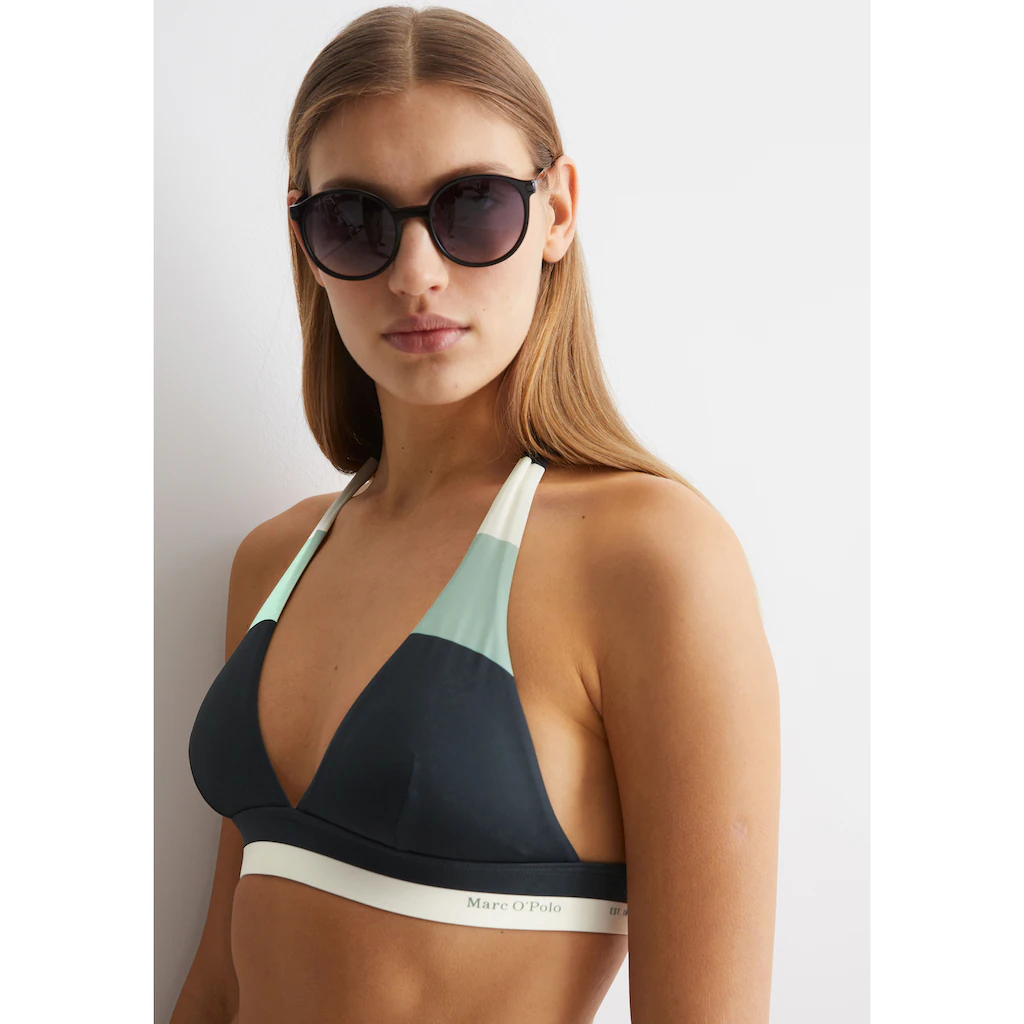 Marc O'Polo Triangel-Bikini-Top »Summer Stripes« Mit Modernem Farbblockdesign