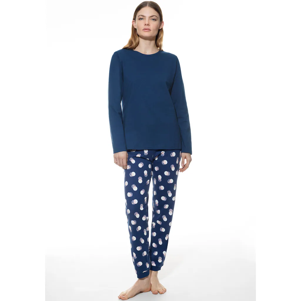 Mey Schlafanzug »SCRIBBLED DOTS« (2 tlg.) Gepunktete Hose mit Bündchen online bestellen