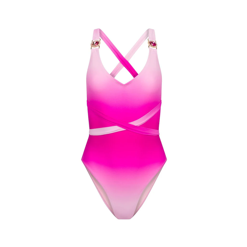 Moda Minx Badeanzug »Club Tropicana« mit stilvollem Steinbesatz