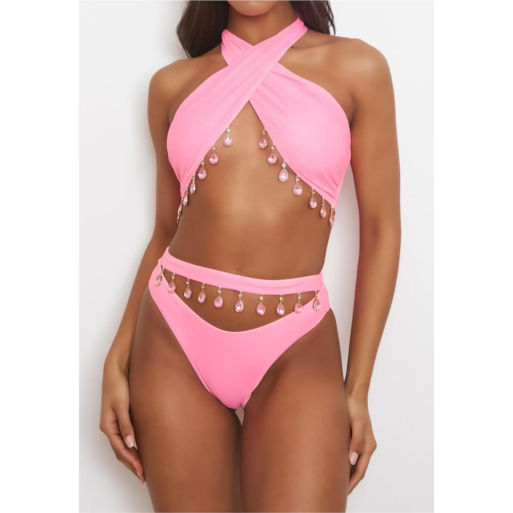 Moda Minx Bikini-Hose »Hera Droplet Cut Out High Waist« Mit Wunderschönen Anhängern Kaufen