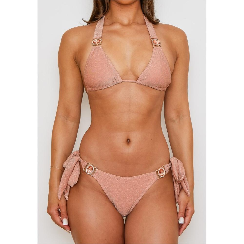 Moda Minx Bikini-Hose »Lumiere Amour« Mit Seitlicher Bindung Und Steinbesatz Kaufen
