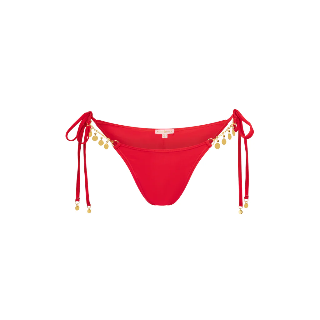 Moda Minx Bikini-Hose »Valentina« Mit Seitlicher Bindung Und Funkelnden Anhängern ▷ Für