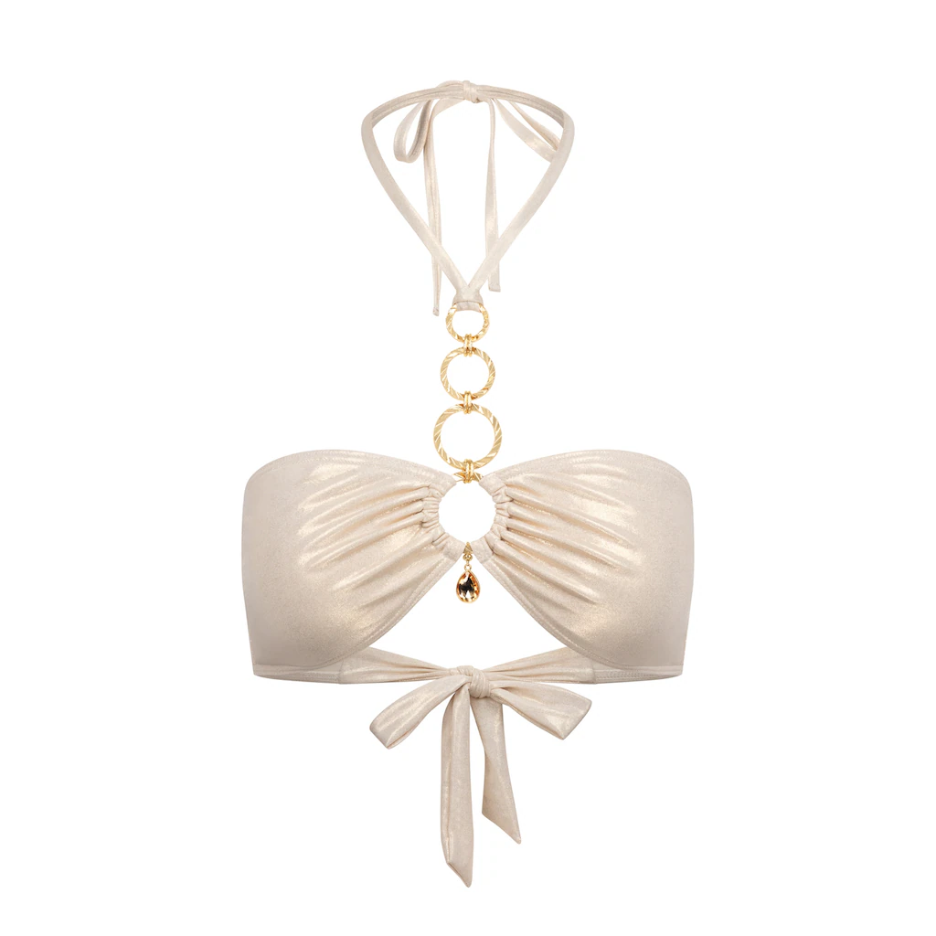 Moda Minx Triangel-Bikini-Top »Kos Pendant Hoop« In Tollem Schimmer-Look Bestellen