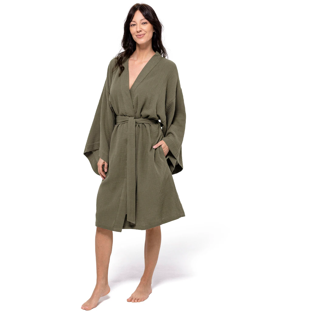 Möve Kimono »ideal Für Sauna & Spa Hotelbademantel Morgenmantel« (1 St.) Bestellen