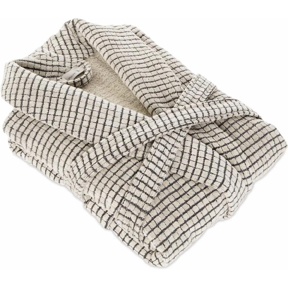 Möve Unisex-Bademantel »Eden Ideal Für Sauna & Spa Hotelbademantel Morgenmantel« (1 St.) Im Karo-Design