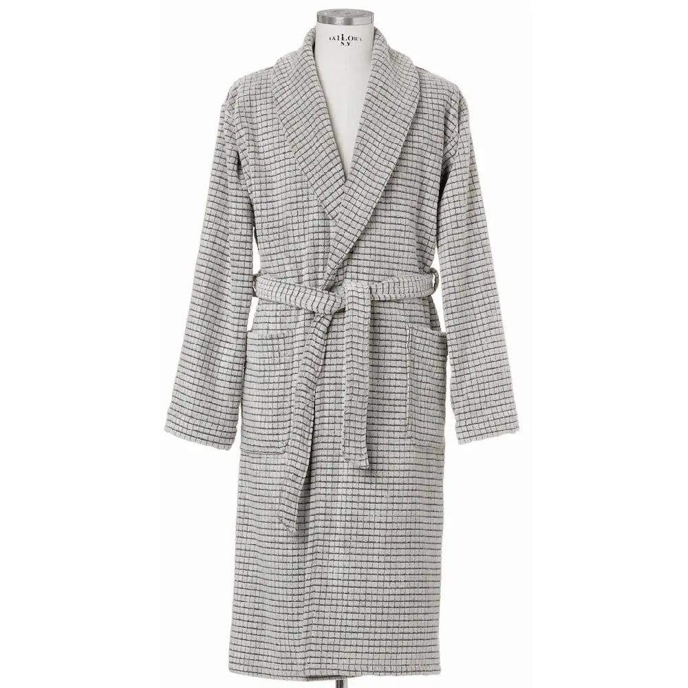 Möve Unisex-Bademantel »Eden ideal für Sauna & Spa Hotelbademantel Morgenmantel« (1 St.) im Karo-Design