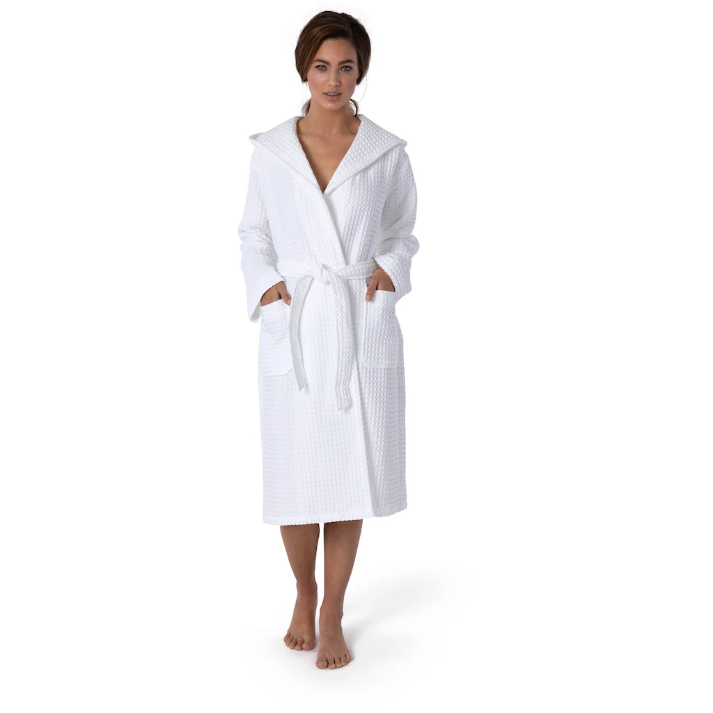 Möve Unisex-Bademantel »Piquée Ideal Für Sauna & Spa Hotelbademantel Morgenmantel« (1 St.) Mit Kapuze