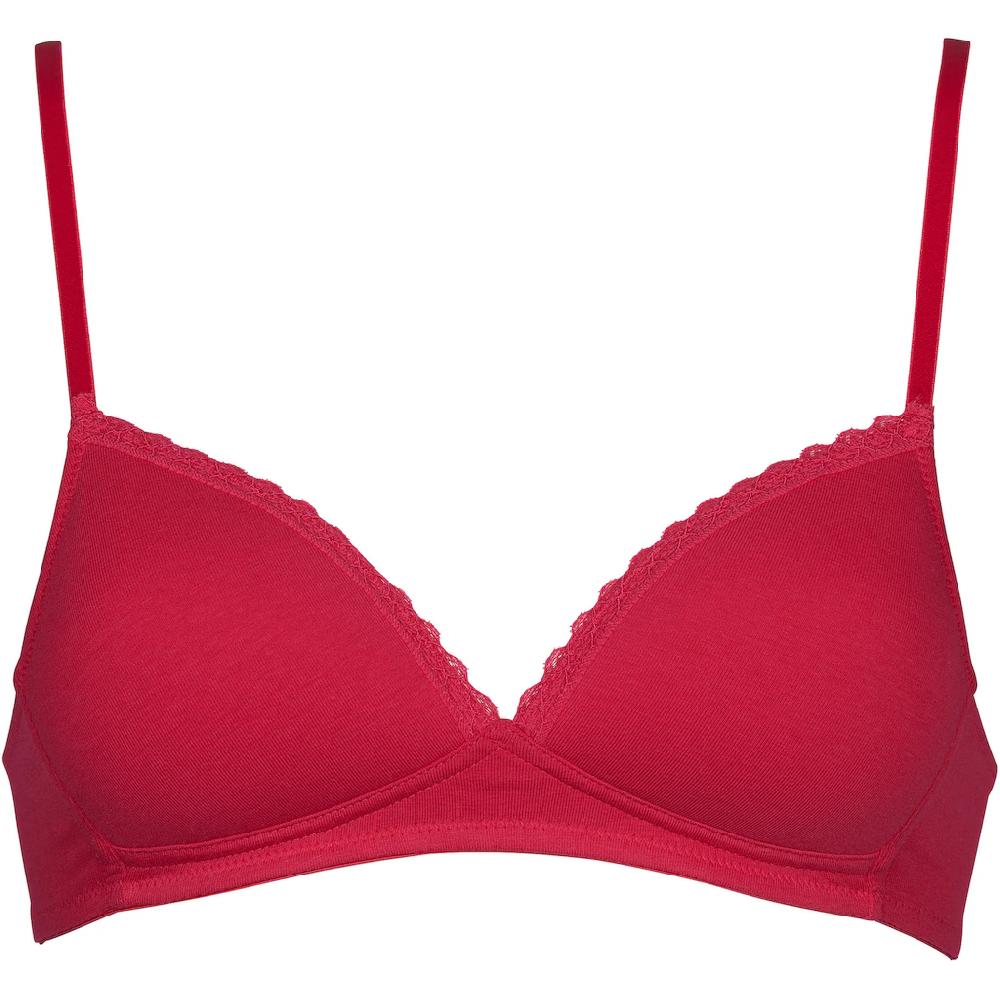 My Basic Soft-BH »padded Cotton Bra« Mit Zarter Spitzenapplikation Online Kaufen