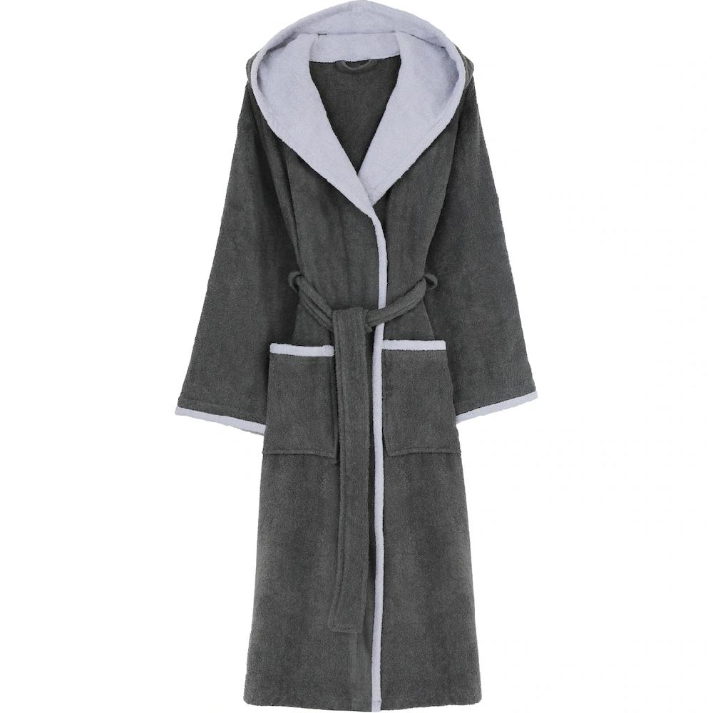 My Home Unisex-Bademantel »Condes Ideal Für Sauna & Spa Hotelbademantel Morgenmantel« (1 St.) Damen Und Herren Bademantel Doubleface Optik XS-3XL