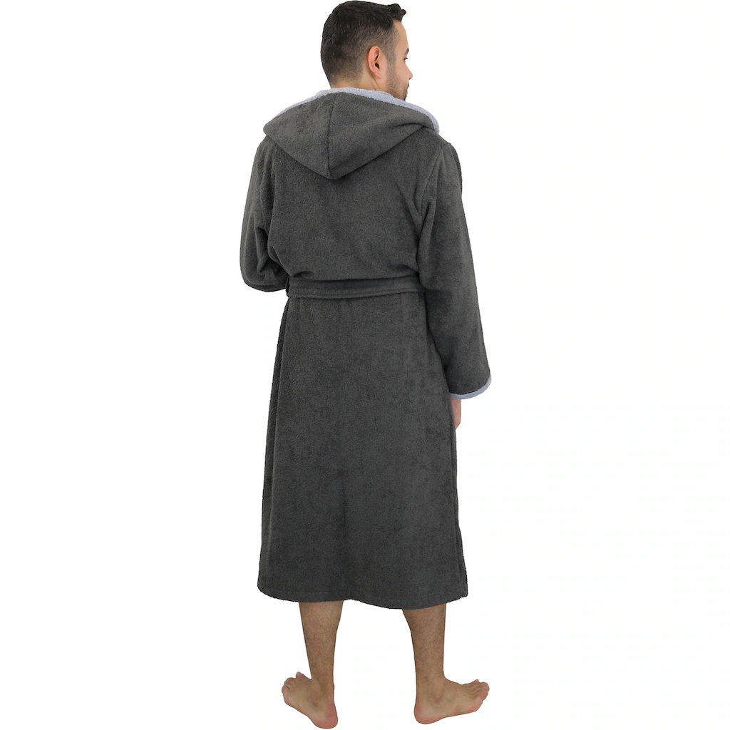My Home Unisex-Bademantel »Condes Ideal Für Sauna & Spa Hotelbademantel Morgenmantel« (1 St.) Damen Und Herren Bademantel Doubleface Optik XS-3XL