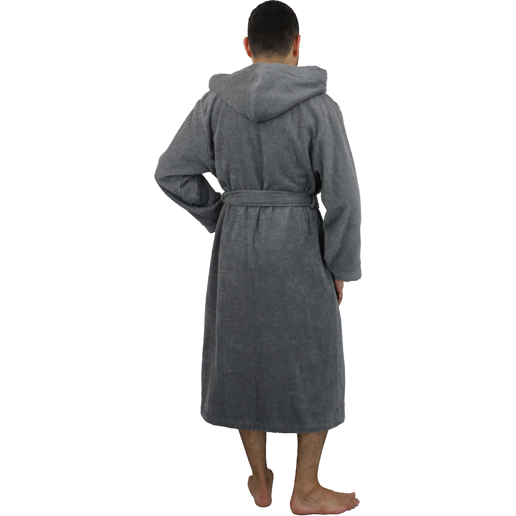 My Home Unisex-Bademantel »Tailles Ideal Für Sauna & Spa Hotelbademantel Morgenmantel« (1 St.) Langer Bademantel Für Damen Und Herren 100% Baumwolle XS-3XL