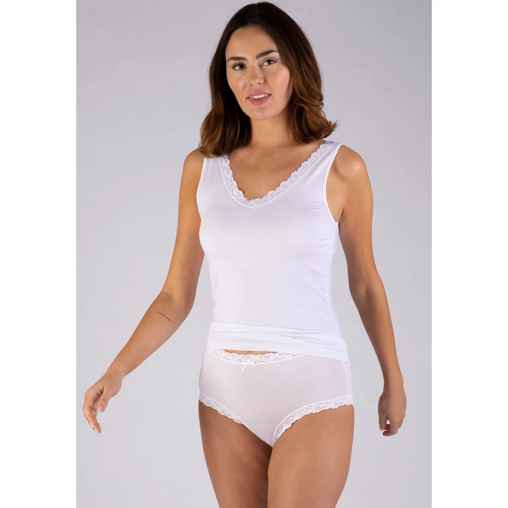 Nina Von C. Taillenslip »"Cosy"« (3er Pack) Mit Romantischer Blütenspitze An Bund Und Bein Kaufen