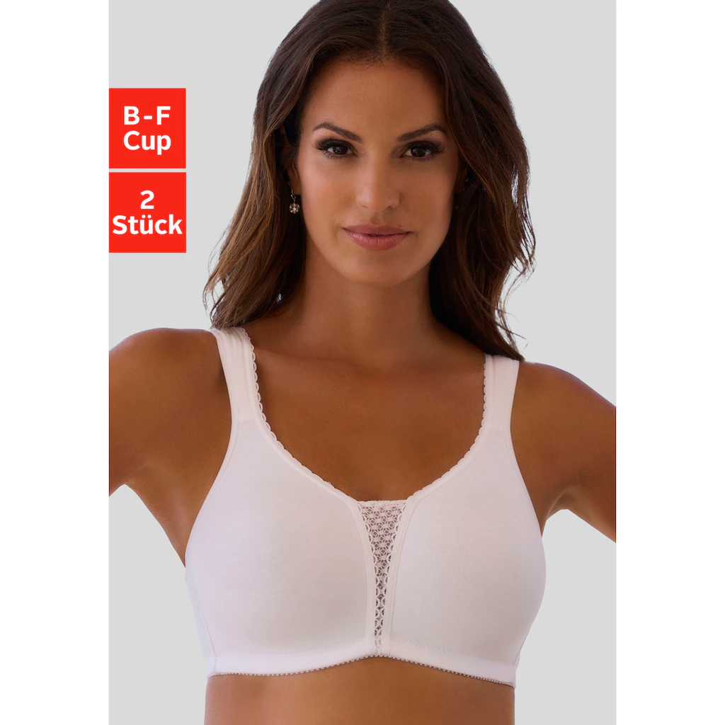 Nuance Entlastungs-BH ohne Bügel aus weicher Baumwolle mit hübschem Spitzeneinsatz online kaufen