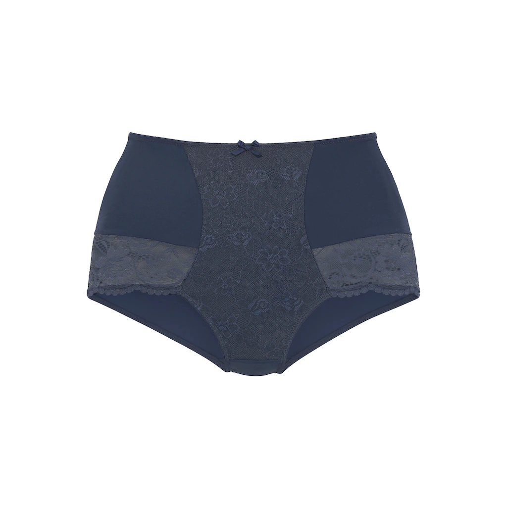 Nuance High-Waist-Panty mit Spitzeneinsätzen