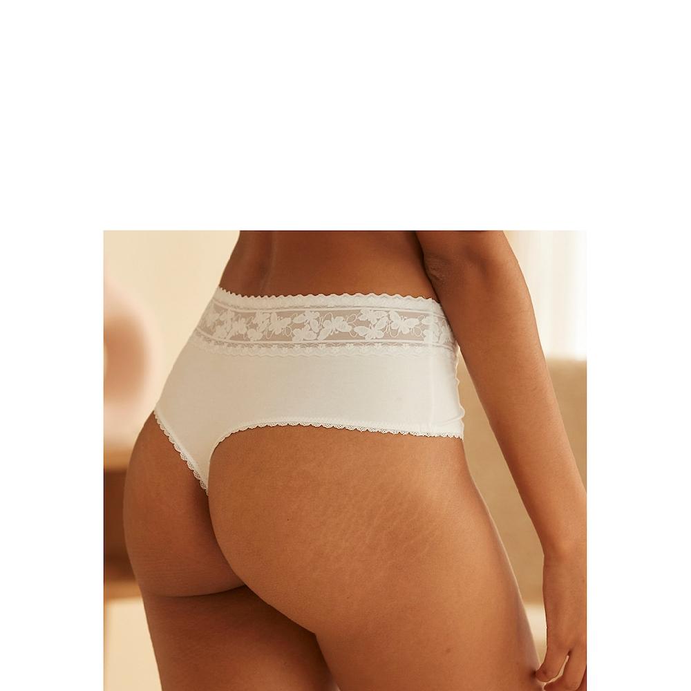 Nuance High-Waist-String Mit Bund Aus Feiner Spitze