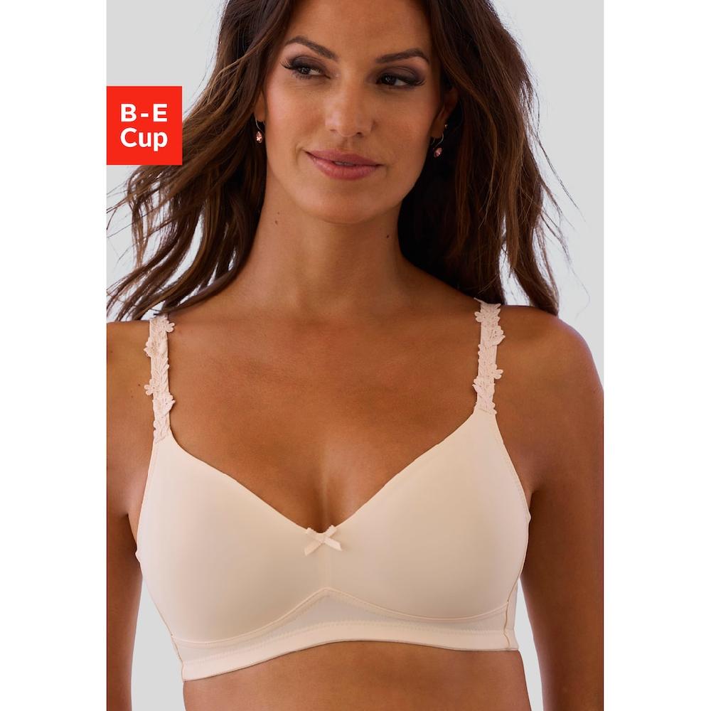 Nuance T-Shirt-BH ohne Bügel mit hübschen Stickereiträgern Dessous bestellen