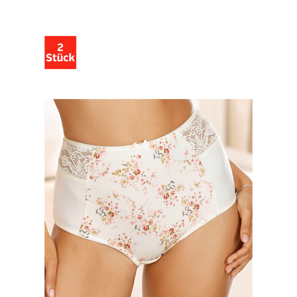 Nuance Taillenslip (Packung 2 Stück) mit hübschen Spitzeneinsätzen