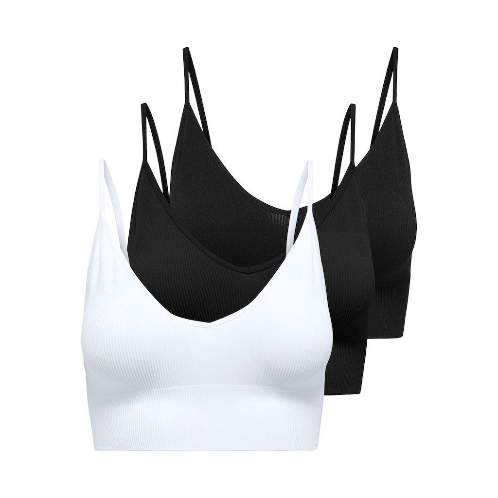 ONLY Bustier »ONLVICKY RIB S-L V-NECK 3-PACK TOP NOOS« online bestellen